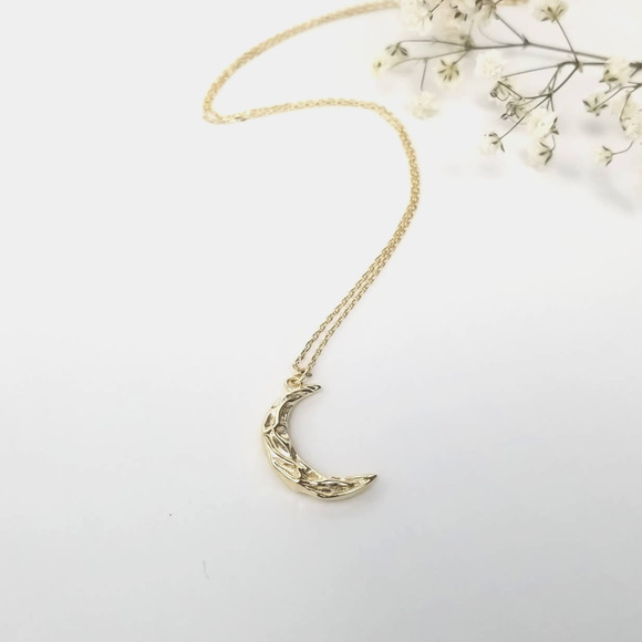 Moon Necklace| Sterling Silver - Picture 4 of 4